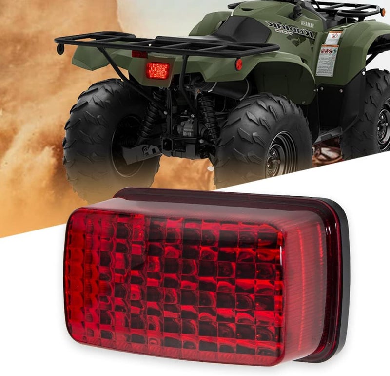 KICRY ATV LED Tail Light Aftermarket Taillight 5KM-8472C-10-00 Compatible with Yamaha Rhino Kodiak Grizzly Big Bear Bruin Wolverine Viking (Red Lens) - Image 1